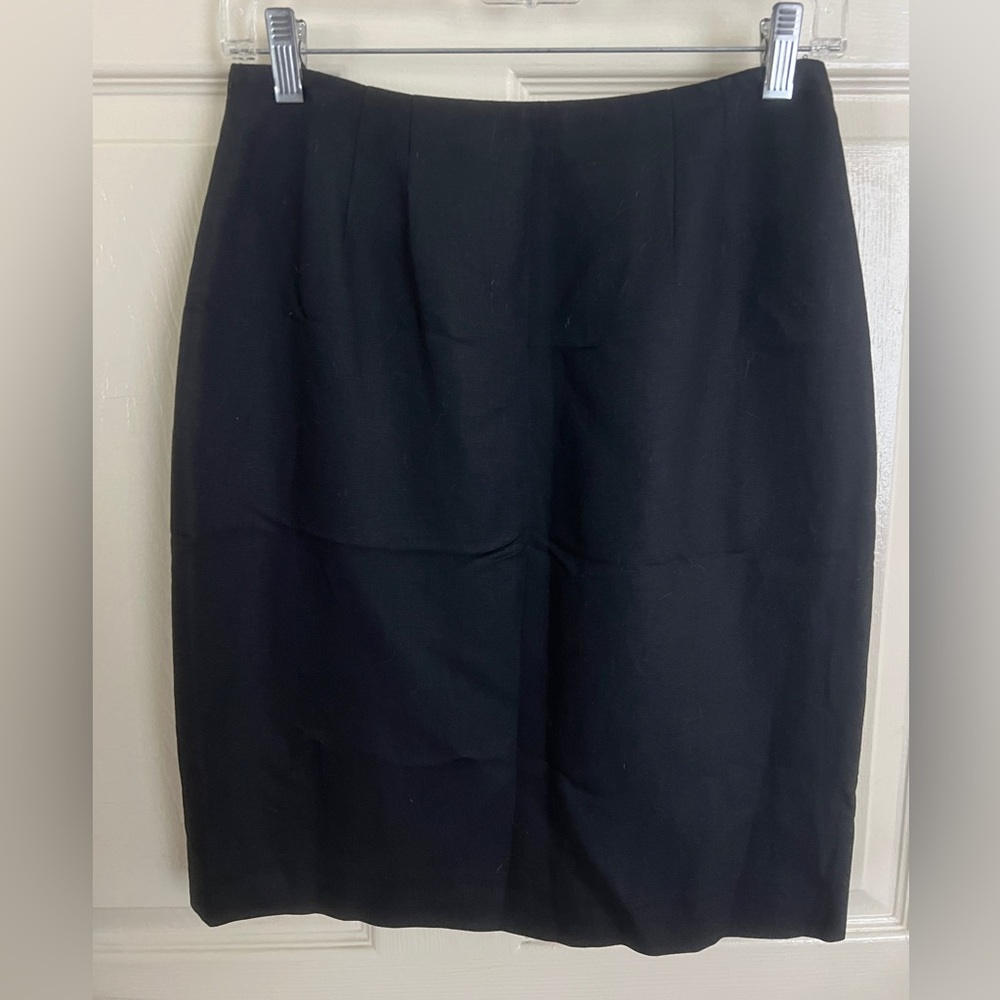 NWT Linen Blend Black Pencil Skirt